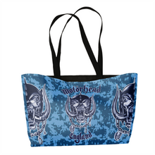Load image into Gallery viewer, Rocksax Motorhead Webbing Handled Beach/Shopper Bag - Blue Camo