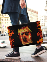 Load image into Gallery viewer, Rocksax Metallica Webbing Handled Beach/Shopper Bag - Fire