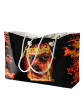 Load image into Gallery viewer, Rocksax Metallica Rope Handled Beach Bag - Fire