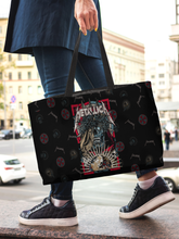 Load image into Gallery viewer, Rocksax Metallica Webbing Handled Beach/Shopper Bag - Skull