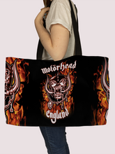 Load image into Gallery viewer, Rocksax Motorhead Webbing Handled Beach/Shopper Bag - Fire