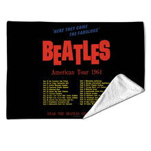 Load image into Gallery viewer, Rocksax The Beatles Blanket - America Tour Black