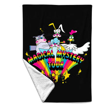 Load image into Gallery viewer, Rocksax The Beatles Blanket - Magical Mystery Characters Black | Buy Now From £49.99