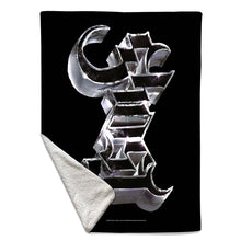 Load image into Gallery viewer, Rocksax Ghost Sherpa Fleece Blanket - Chrome Logo | Buy Now From £49.99