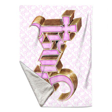 Load image into Gallery viewer, Rocksax Ghost Sherpa Fleece Blanket - Pink Logo | Buy Now For 49.99 to 69.99