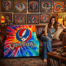 Load image into Gallery viewer, Rocksax Grateful Dead Blanket - Tie Dye