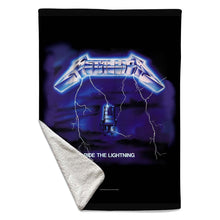 Load image into Gallery viewer, Rocksax Metallica Sherpa Fleece Blanket - Ride The Lightning | Buy Now From £49.99