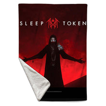 Load image into Gallery viewer, Rocksax Sleep Token Sherpa Fleece Blanket - Red Light | Buy Now From £49.99