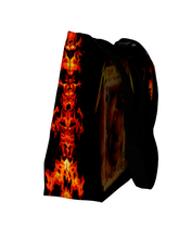 Load image into Gallery viewer, Rocksax Metallica Webbing Handled Beach/Shopper Bag - Fire