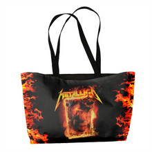 Load image into Gallery viewer, Rocksax Metallica Webbing Handled Beach/Shopper Bag - Fire