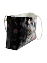 Load image into Gallery viewer, Rocksax Metallica Rope Handled Beach Bag - Skull