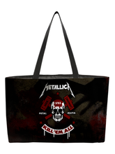 Load image into Gallery viewer, Rocksax Metallica Webbing Handled Beach/Shopper Bag - Kill Em All Skull