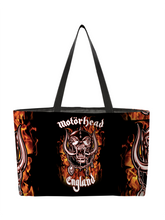 Load image into Gallery viewer, Rocksax Motorhead Webbing Handled Beach/Shopper Bag - Fire