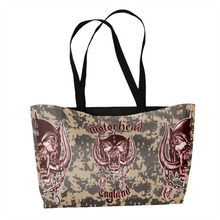 Load image into Gallery viewer, Rocksax Motorhead Webbing Handled Beach/Shopper Bag - Green Camo
