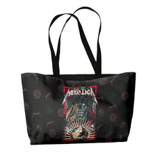 Load image into Gallery viewer, Rocksax Metallica Webbing Handled Beach/Shopper Bag - Skull

