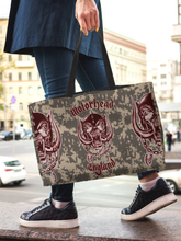 Load image into Gallery viewer, Rocksax Motorhead Webbing Handled Beach/Shopper Bag - Green Camo
