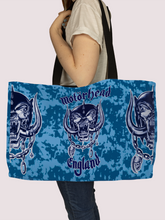 Load image into Gallery viewer, Rocksax Motorhead Webbing Handled Beach/Shopper Bag - Blue Camo

