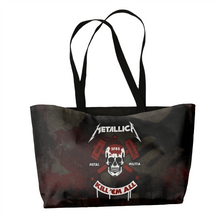 Load image into Gallery viewer, Rocksax Metallica Webbing Handled Beach/Shopper Bag - Kill Em All Skull
