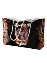 Load image into Gallery viewer, Rocksax Motorhead Rope Handled Beach Bag - Fire
