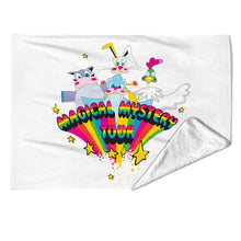Load image into Gallery viewer, Rocksax The Beatles Blanket - Magical Mystery Characters White
