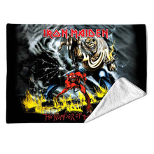 Load image into Gallery viewer, Rocksax Iron Maiden Blanket - Number of the Beast
