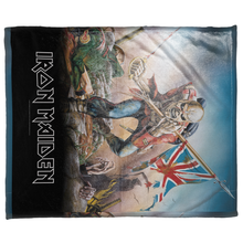 Load image into Gallery viewer, Rocksax Iron Maiden Sherpa Fleece Blanket - Trooper
