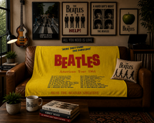 Load image into Gallery viewer, Rocksax The Beatles Blanket - America Tour Yellow
