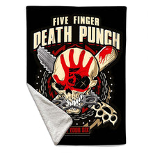 Load image into Gallery viewer, Rocksax Five Finger Death Punch Sherpa Fleece Blanket - Got Your Six  | Buy Now From £49.99
