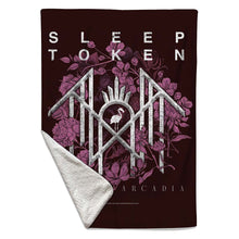 Load image into Gallery viewer, Rocksax Sleep Token Sherpa Fleece Blanket - Even In Arcadia 3  | Buy Now From £49.99
